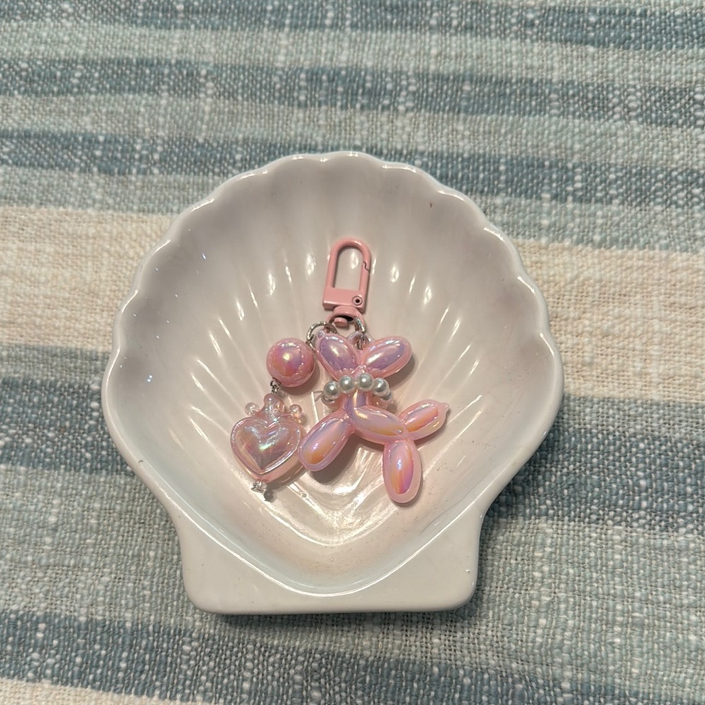 Pink Balloon Dog Keychain/Bag Charm/zipper pull - Picture 2 of 4